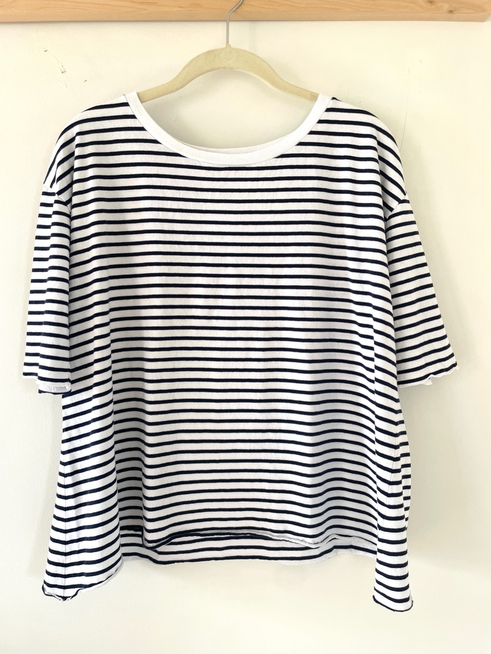 Frank & Eileen Josephine French Tee Stripe Blue White Size Medium